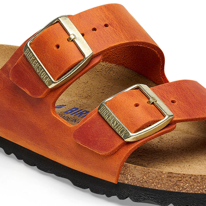 Women s Birkenstock Arizona Oiled Leather 1026592B Color Burnt Orange