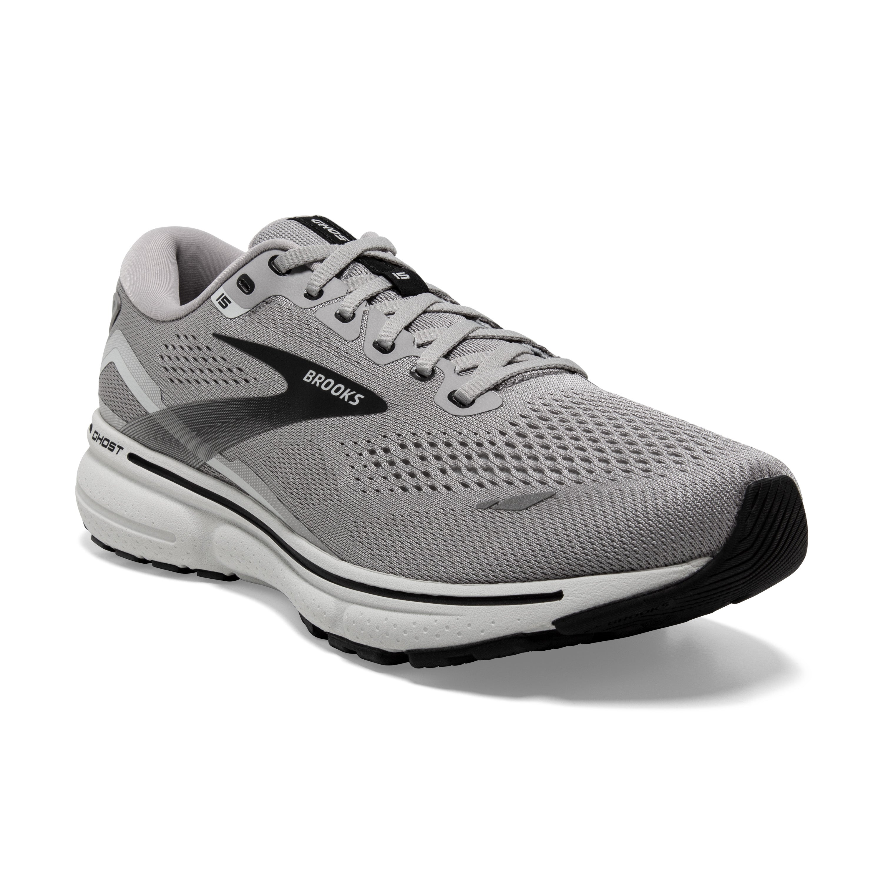 Men's Brooks Ghost 15 1103934E098 Color: Alloy/Oyster/Black (EXTRA WID ...