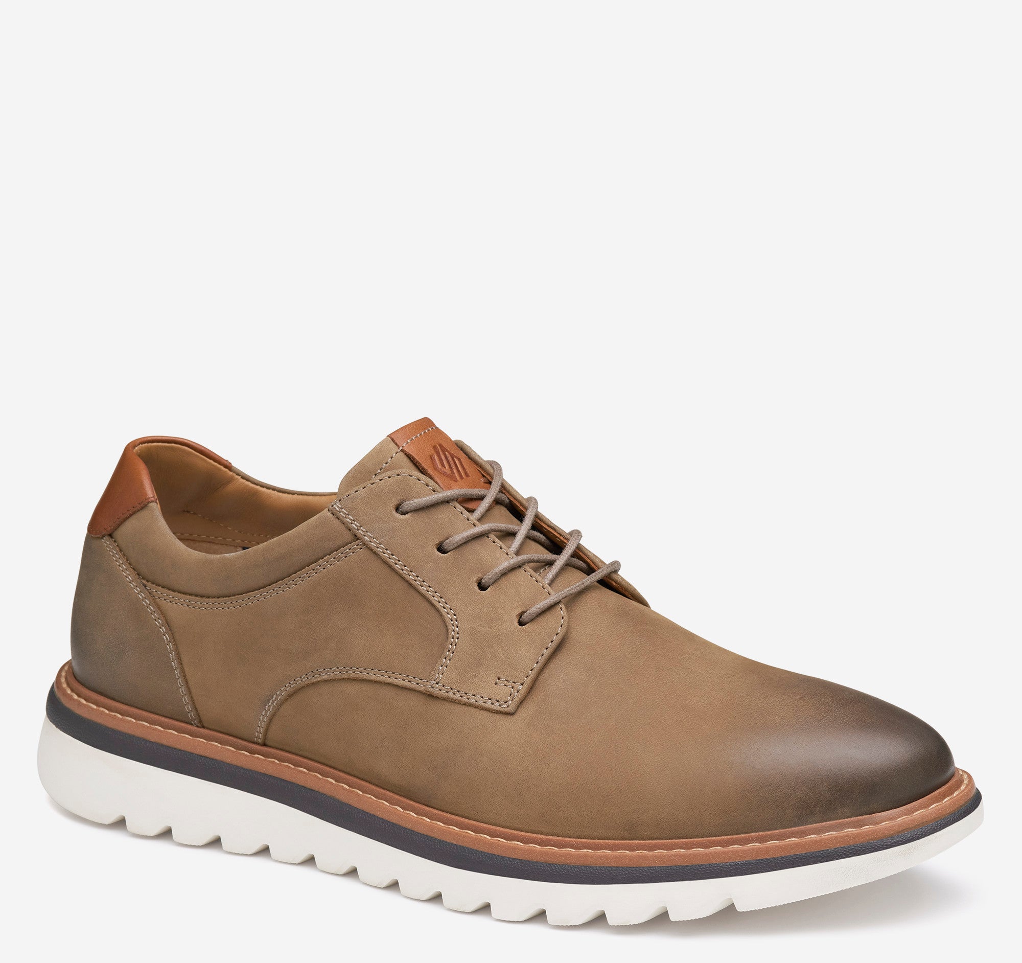 Men's Johnston & Murphy Braydon Plain Toe Color: Dark Taupe Oiled Nubu ...